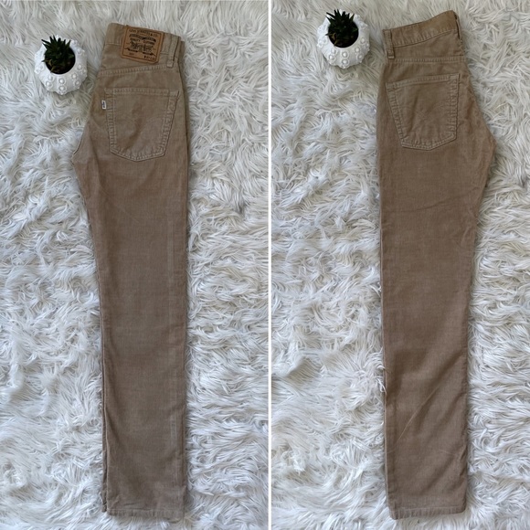 Vintage LEVI’S 551 tan corduroy button fly straight leg pants with white tab - Picture 16 of 16